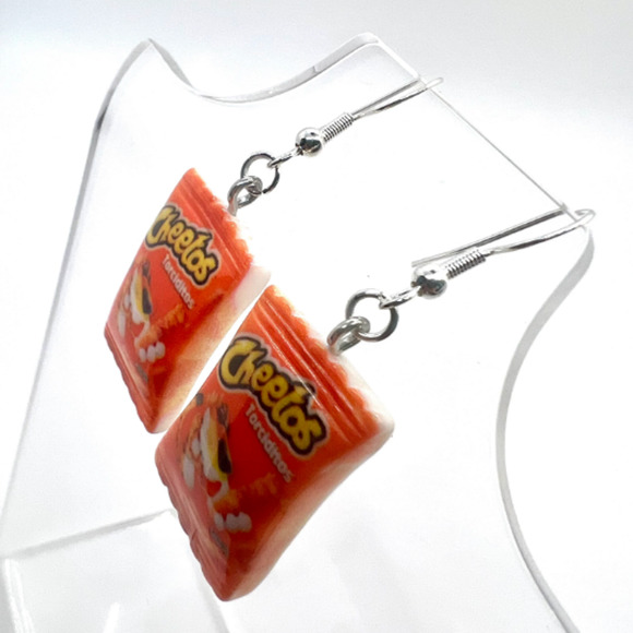 Cheetos Earrings - Chip Bag Earrings - Snack Earrings - Teacher Earrings - Picture 4 of 8